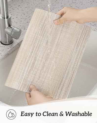 Lightsteel Beige with Yellow Placemats Set of 8 (8 Count)