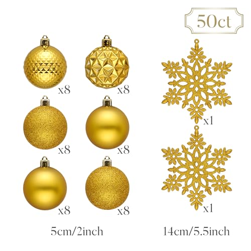 Christmas Tree Decorations Ornament Set (50 Count)