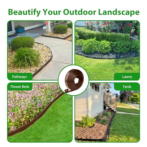 Landscape Edging Border 100 FT 4 Inch Tall with 180 Spikes