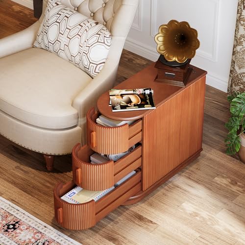 3 Drawer Wooden End Table