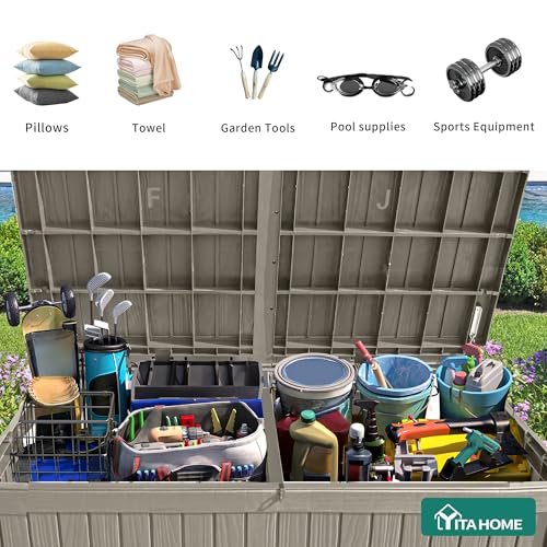 180 Gallon Large Outdoor Storage XL Deck Box w