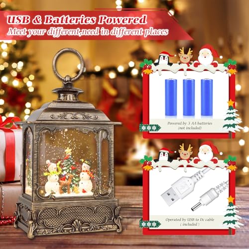 Christmas Snow Globe Lantern