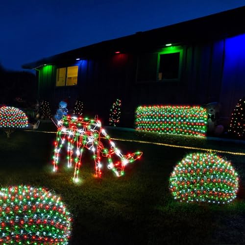 Solar Christmas Net Lights 200LED F8 Big Bulbs
