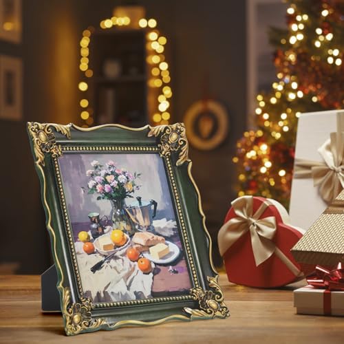 8x10 Vintage Picture Frame with Embossed Flower Design