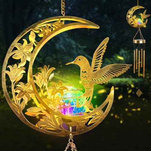 Colorful Solar Wind Chimes for Outside Gifts for Women
