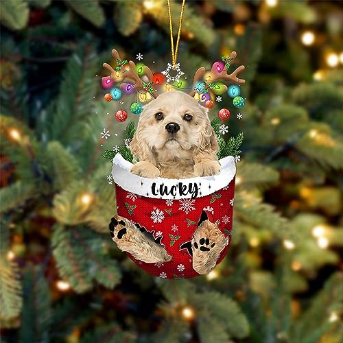 Cream Cocker Spaniel Dog Christmas Ornament
