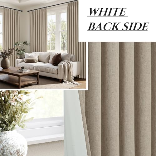 Pinch Pleated Blackout Curtains 60 Inches Wide for Living Room (2 Count)