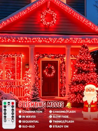 2 Pack 100 LED Fairy Lights Battery Operated with Remote Timer