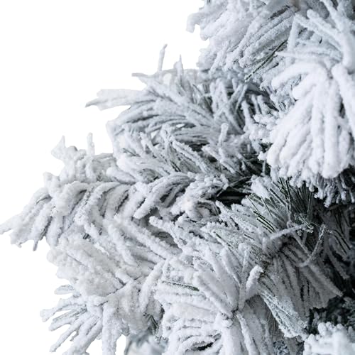 Skylar 7.5ft Snow Flocked Christmas Tree Prelit with 892 Branch Tips