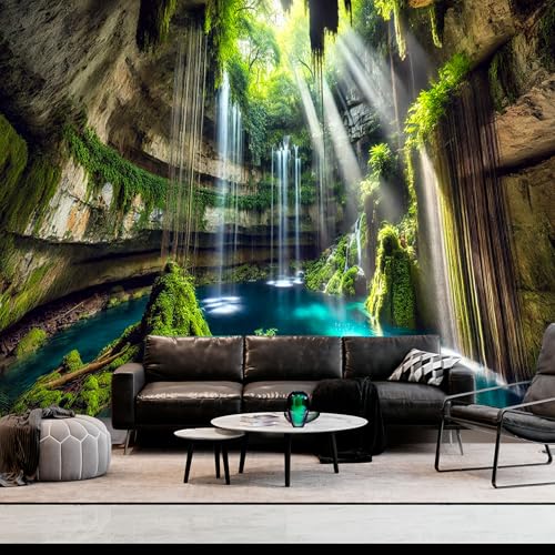 Nature Tapestry Forest Tree Sea Cave Wall Hanging