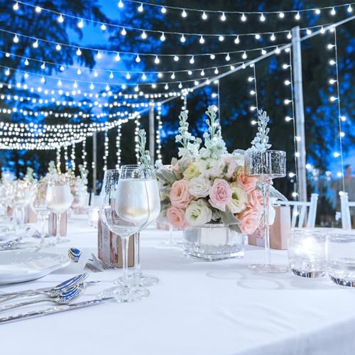 Connectable 100 LED Globe White String Lights Indoor for Bedroom