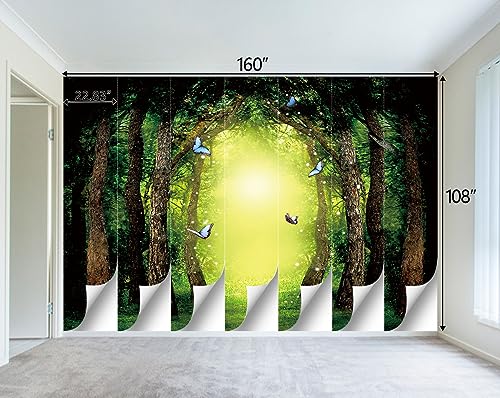 Classy Dream Butterfly Forest Tree Wallpaper for Bedroom Jungle Woodland wall Mural Living Room Large Woods Adhesive Fabric decorr