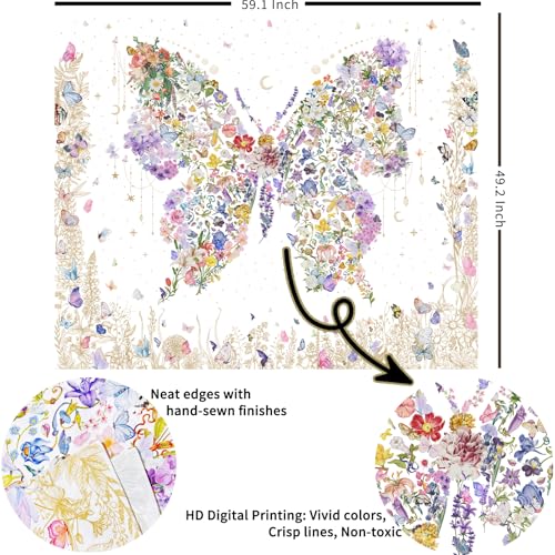 Floral Tapestry Wall Hanging Cute