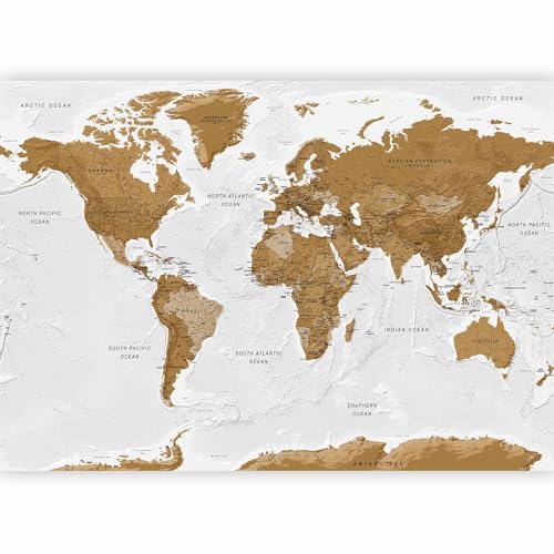 Premium Wall Mural World Map 118x83 in (6 Count)