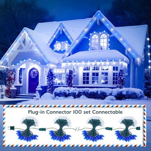 2 Pack Blue and White C9 LED Christmas String Lights (2 Count)