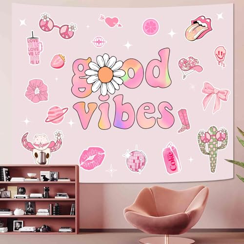 Y2K Tapestry Pink Wall Tapestry