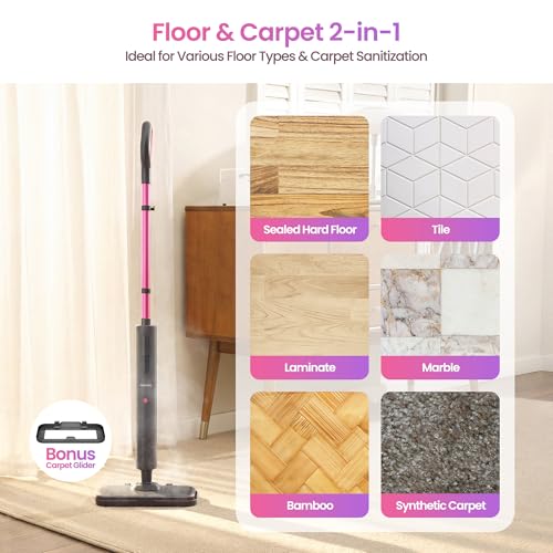 Lightweight Steam Mop for Hardwood Floor Cleaning