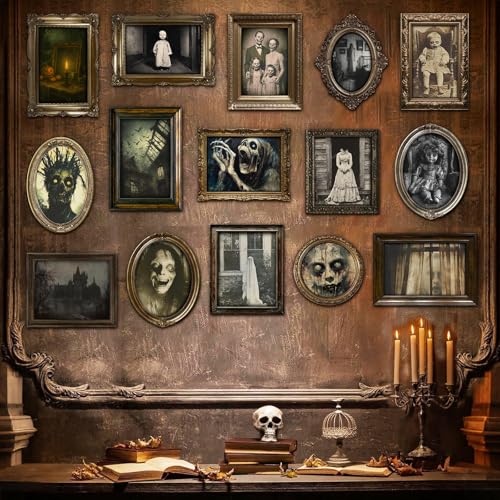 15 Halloween Gothic Mansion Haunted Horror Picture Frames