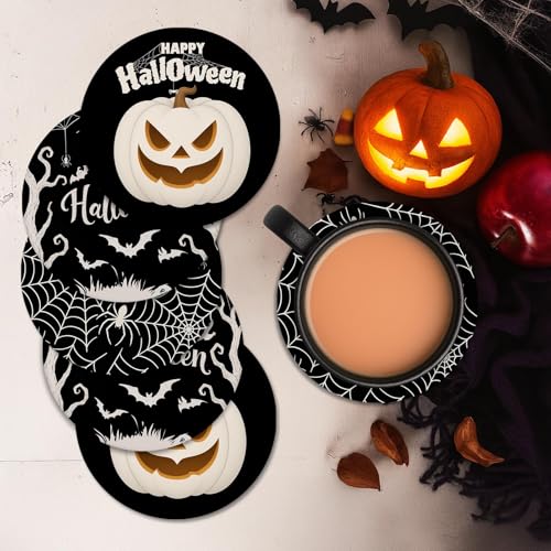 Happy Halloween Coasters for Drinks (6 Count)