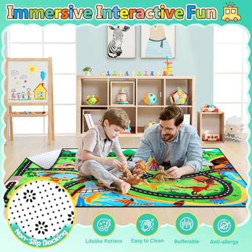 Kids Dinosaur Play Rug (24 Sq Ft)