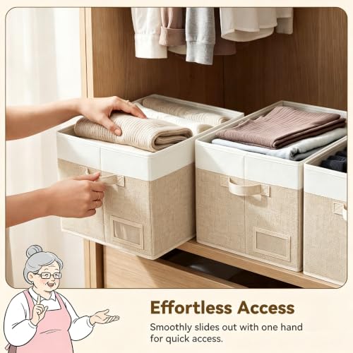 Closet Shelf Baskets with Label (3 Count)