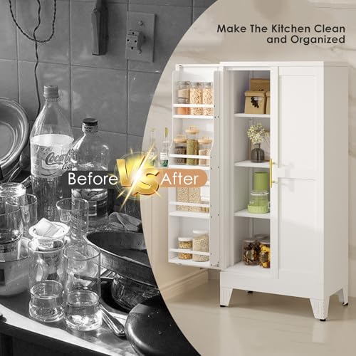 48" H Metal Kitchen Pantry Storage Cabinet