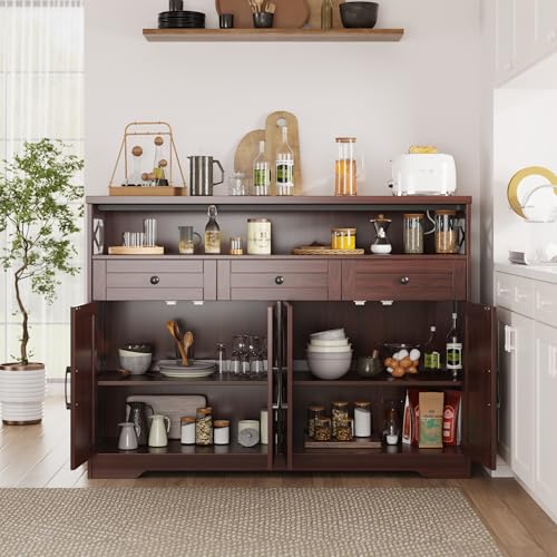 52" L Modern Farmhouse Sideboard Buffet Cabinet