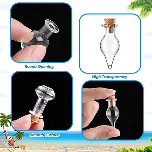 140 Pcs Mini Glass Bottles with Cork Stoppers Tiny Wishing Potion Bottles
