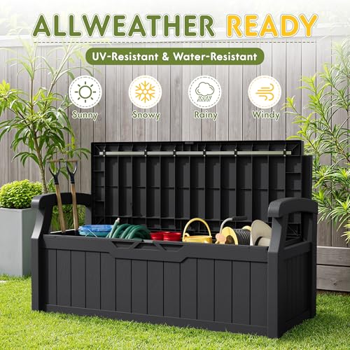 80 Gallon Outdoor Storage Bench Deck Box