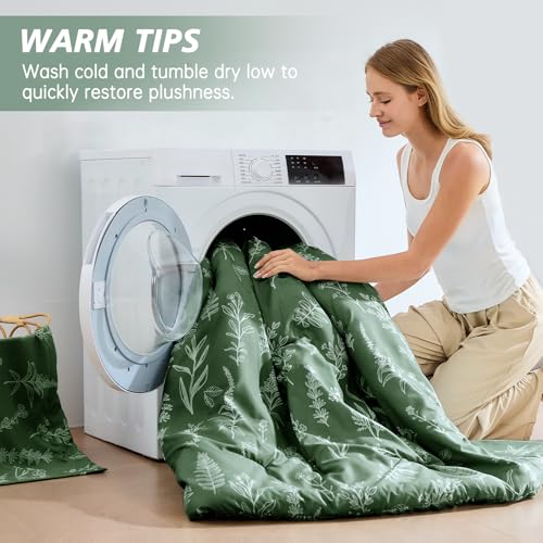 Dark Green Twin Comforter Set