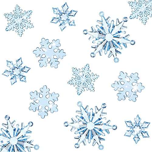 Blue 40 Pcs Christmas Snowflake Ornaments for Xmas Tree