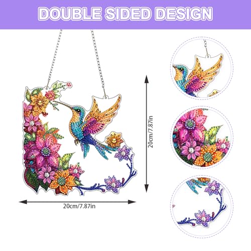 DIY Hummingbird Diamond Painting Hanging Ornament