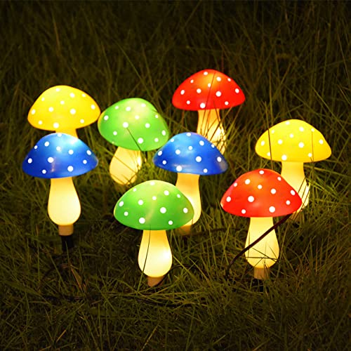 8 Pack Solar Mushroom Lights for Garden Decor (8 Count)