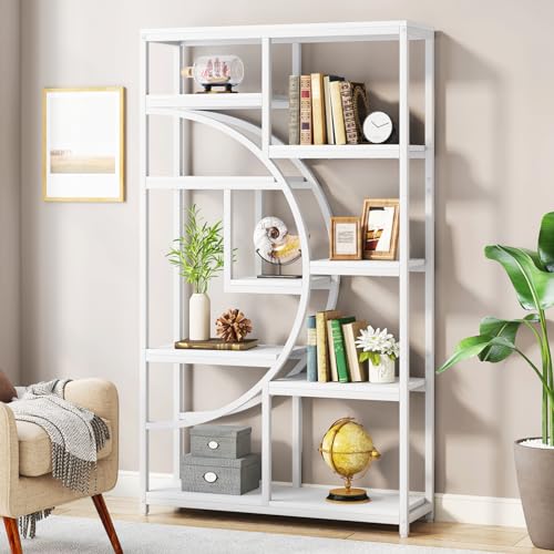 Industrial Bookshelf Bookcase with 9 Open Shelf