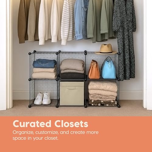 6 Cube Modular Wire Cube Storage Organizer