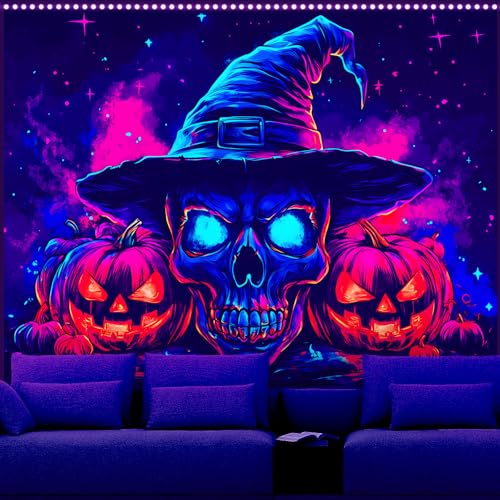 UV Reactive Halloween Tapestry