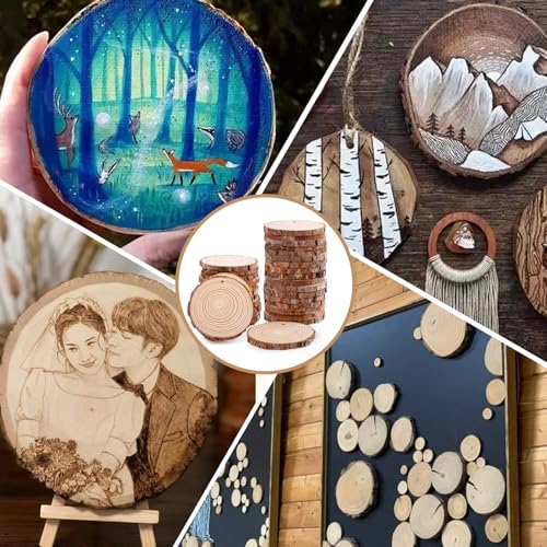 30 Pack Wood Slices for Crafts (30 Count)