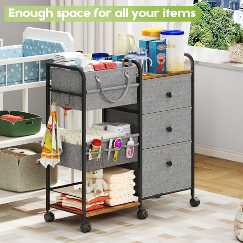 2In1 Baby Diaper Caddy Organizer and Storage