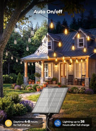108FT Solar String Lights Outdoor
