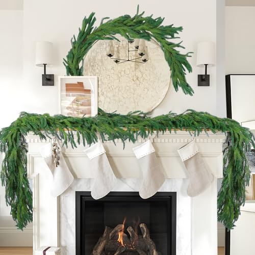 4 Pcs 6 Ft Artificial Norfolk Pine Garlands (24 Foot)
