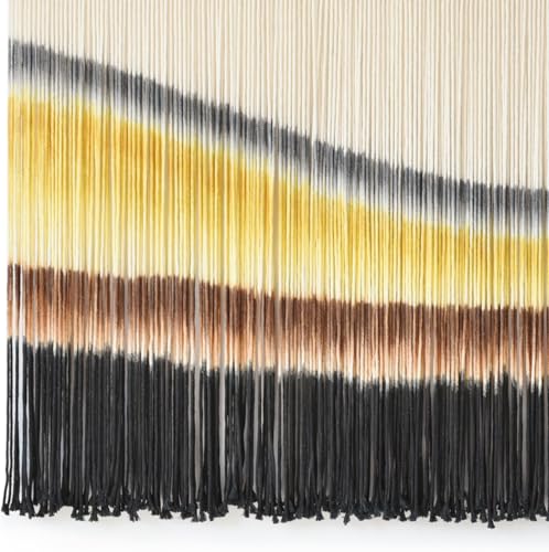 Large Macrame Wall Hanging Yellow Tie