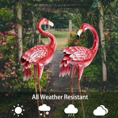 Flamingo Garden Statues and Sculptures (2 Count)