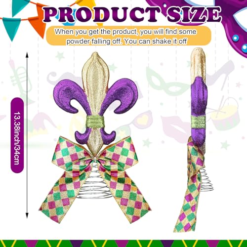 11.8" Mardi Gras Tree Topper Mardi Gras Fleur