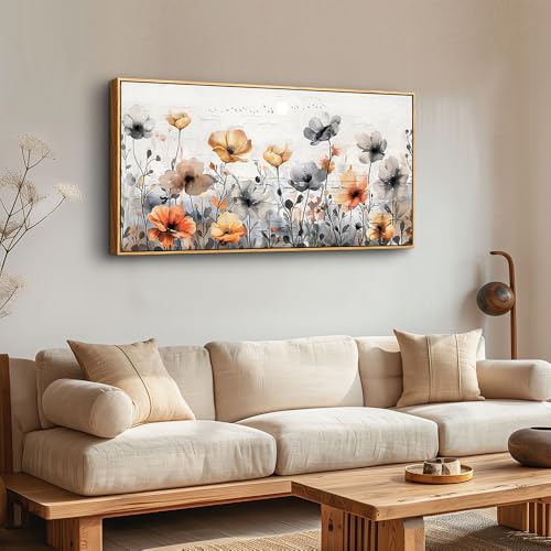 Wood Framed Canvas Wall Art For Living Room Wall Decor For Bedroom Office Wall Decorations Flowers Landscape Paintings Farmhouse Pictures Artwork Room Aesthetic Home Decor 20x40 In