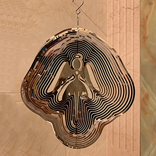 Reflective Angel Wind Spinners Outdoor Garden Decor
