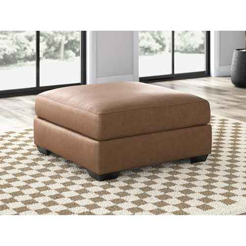 Walker Point Contemporary Faux Leather Oversized Accent Ottoman