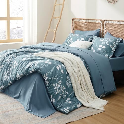 Floral Mineral Blue Comforter Set