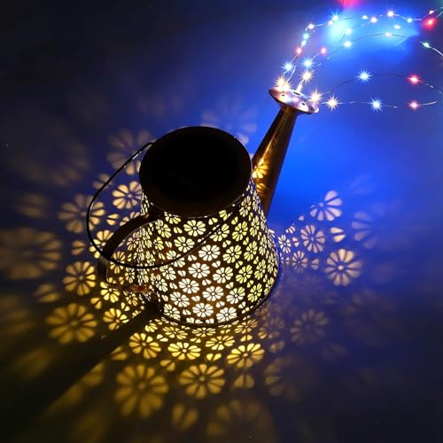 2 Pack Solar Watering Can Lights with Shepherd Hook (2 Count)
