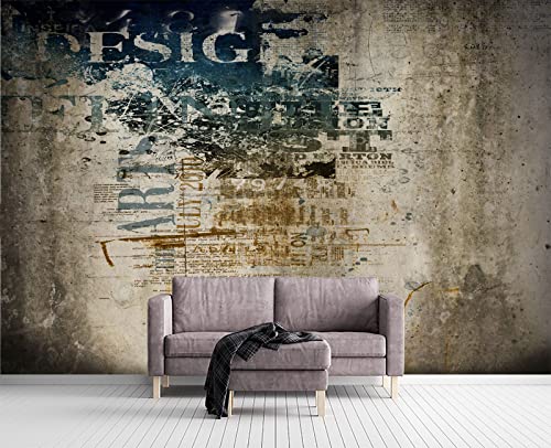 Retro Graffiti wall Mural Wallpaper for Bedroom 178" x 117" (144.6 Sq Ft)