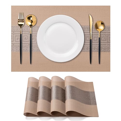 Placemats Set of 4 Washable Indoor (4 Count)